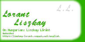 lorant liszkay business card